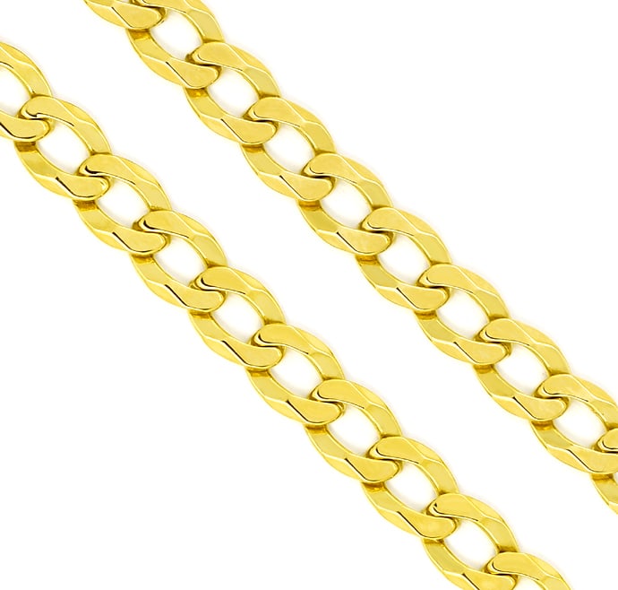 Foto 2 - Goldkette Flachpanzer Damenkette 46cm in 585er Gelbgold, K3266