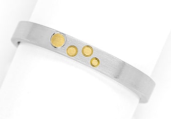 Foto 1 - Designer-Ring in 950er Platin mit 750er Gold Punkten, S2045