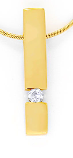 Foto 2 - Diamant-Collier Gelbgold, gespannter Brillant, S6313