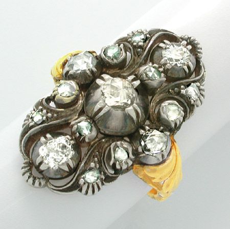 Foto 1 - Antiker Diamant-Ring mit 1,4ct Diamanten in Gold Silber, S8185