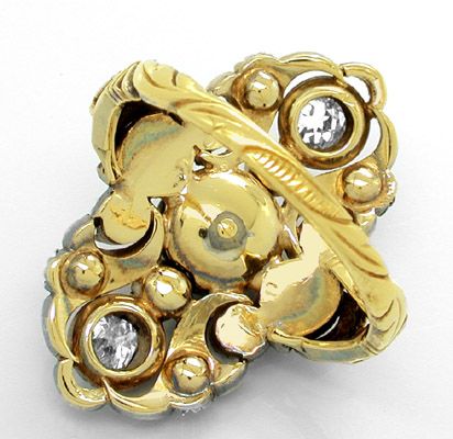 Foto 3 - Antiker Diamant-Ring mit 1,4ct Diamanten in Gold Silber, S8185